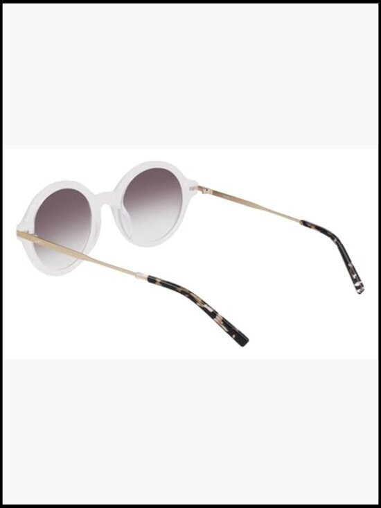 Round Sunglasses with Acetate Front and Metal Temples main image 6